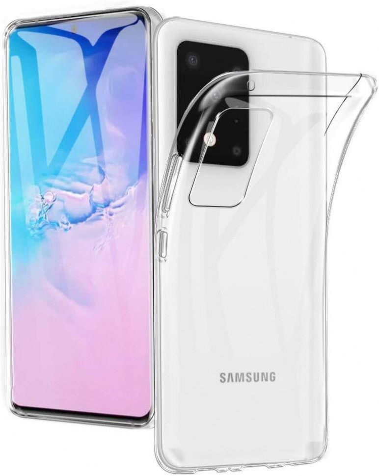 Силиконовый чехол для Samsung Galaxy S21 Plus прозрачный